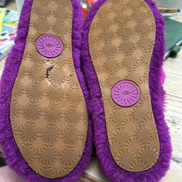 UGG FLUFF YEAH SLIDE WOOL SLIPPER SANDAL BERRLICIOUS PURPLE MULTI WOMENS… - Picture 5 of 9